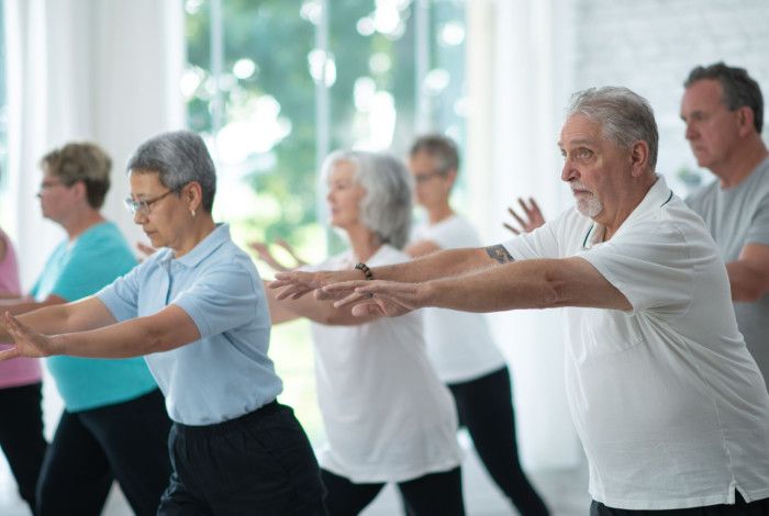 Image: seniors doing tai chi