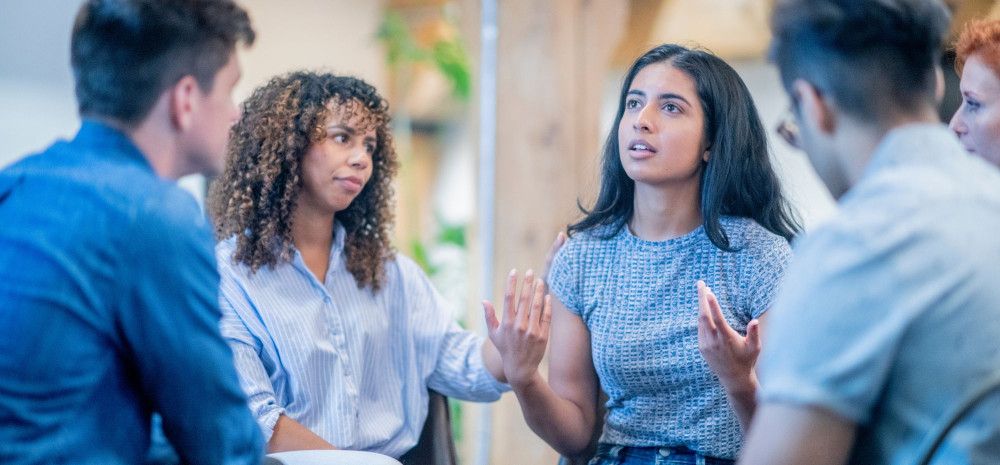 Four participants in group consultation