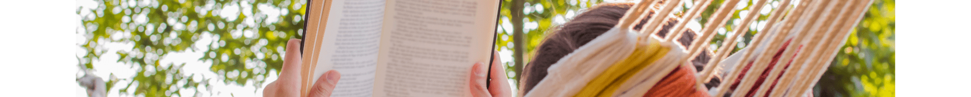 Person reading in a hammock