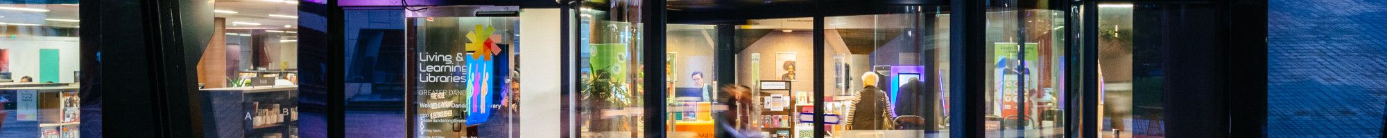Revolving doors at Dandenong Library