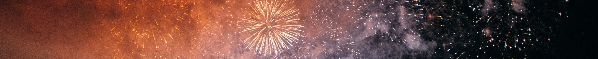 Fireworks lighting up the night sky.