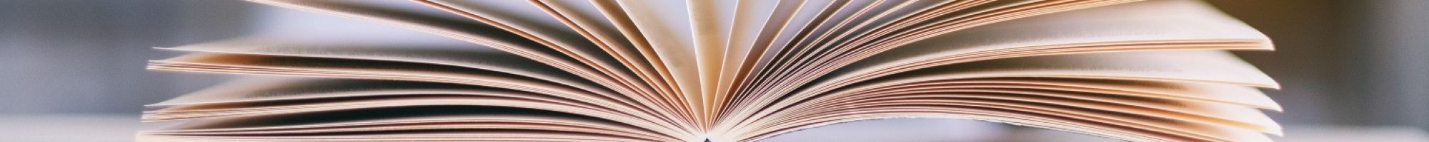 Book with pages open.